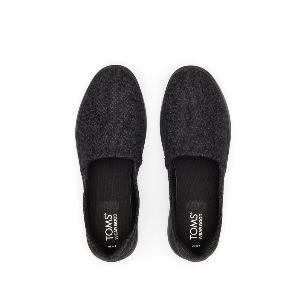 Kameron Black Slip On Sneaker Top View