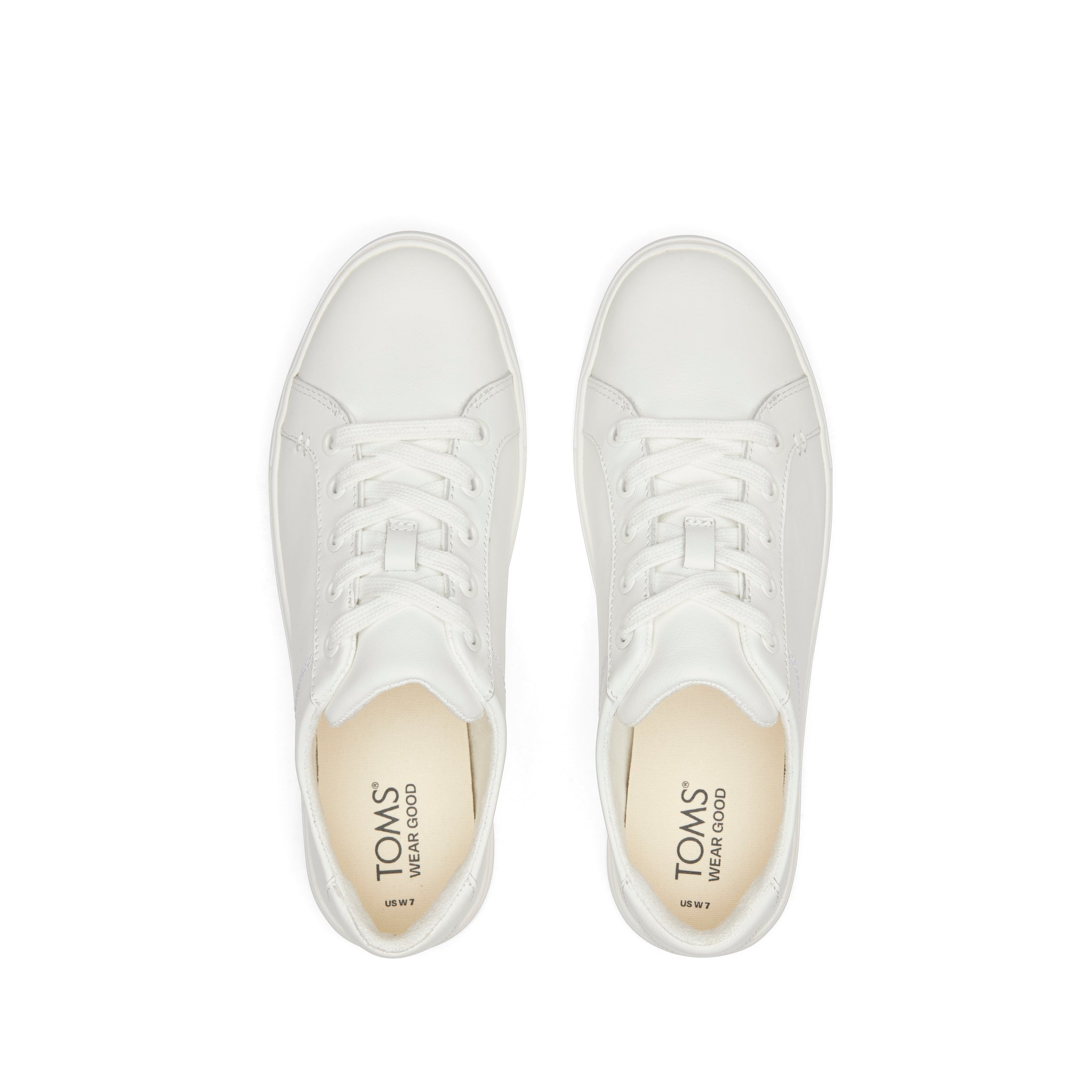 Kameron White Leather Sneaker Top View
