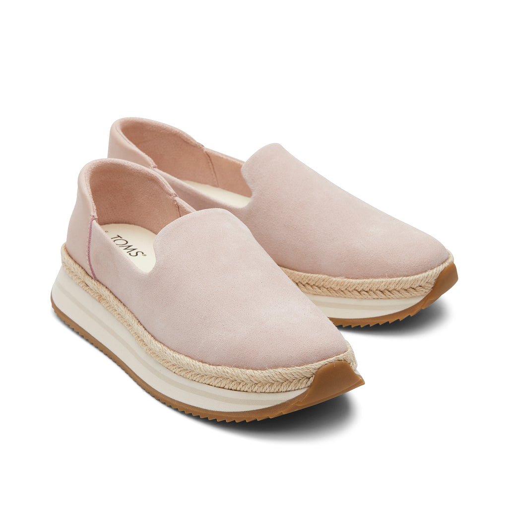 Jocelyn Pink Suede Espadrille Sneaker Front View