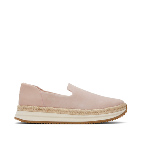 Jocelyn Pink Suede Espadrille Sneaker Side View