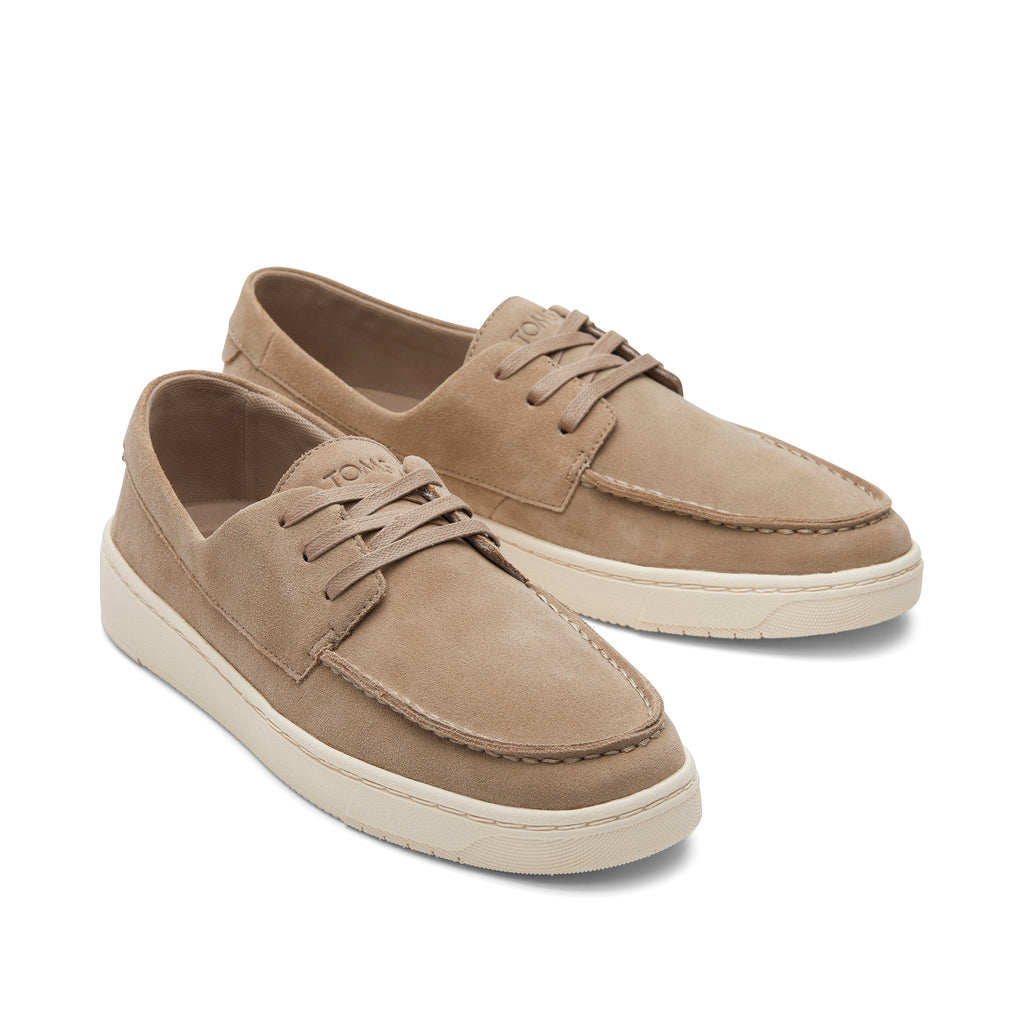 TRVL LITE London Taupe Suede Loafer Front View