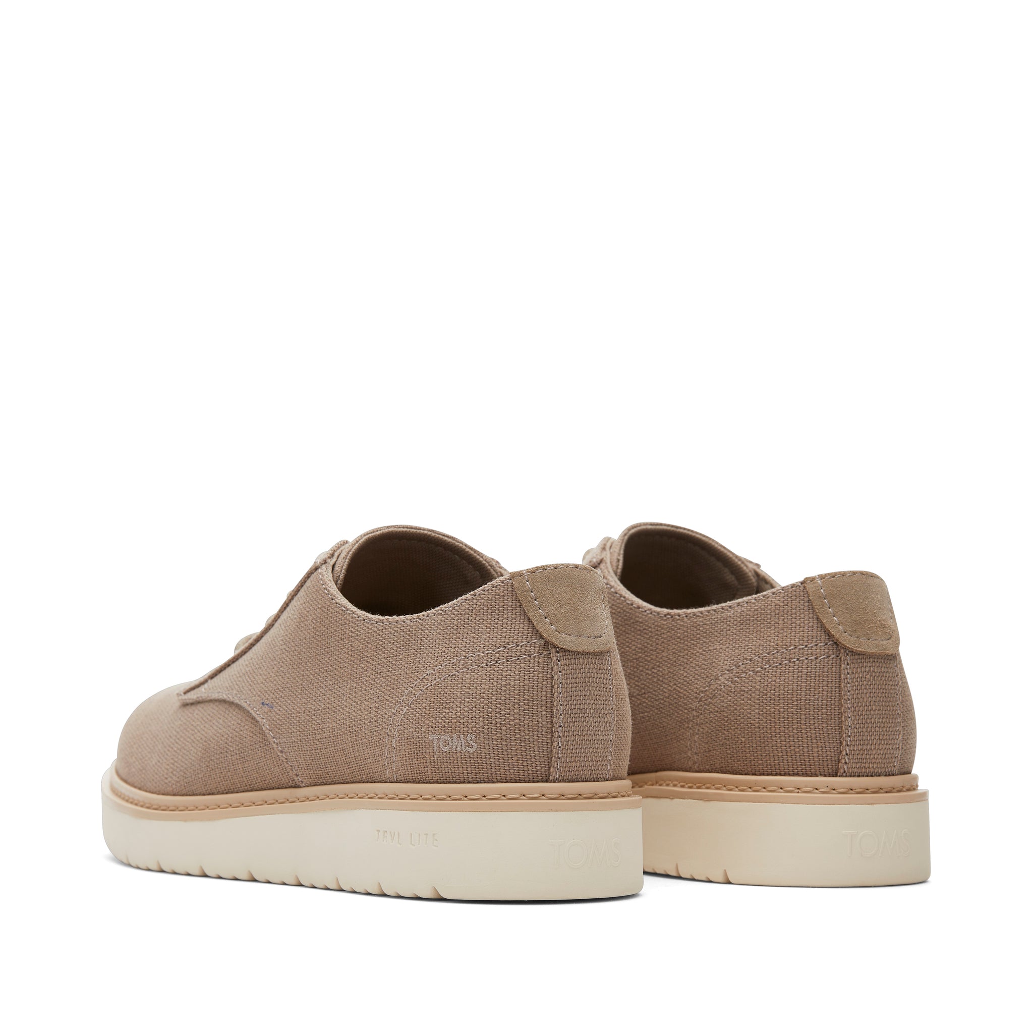 Navi TRVL LITE Taupe Heritage Canvas Dress Shoe Back View