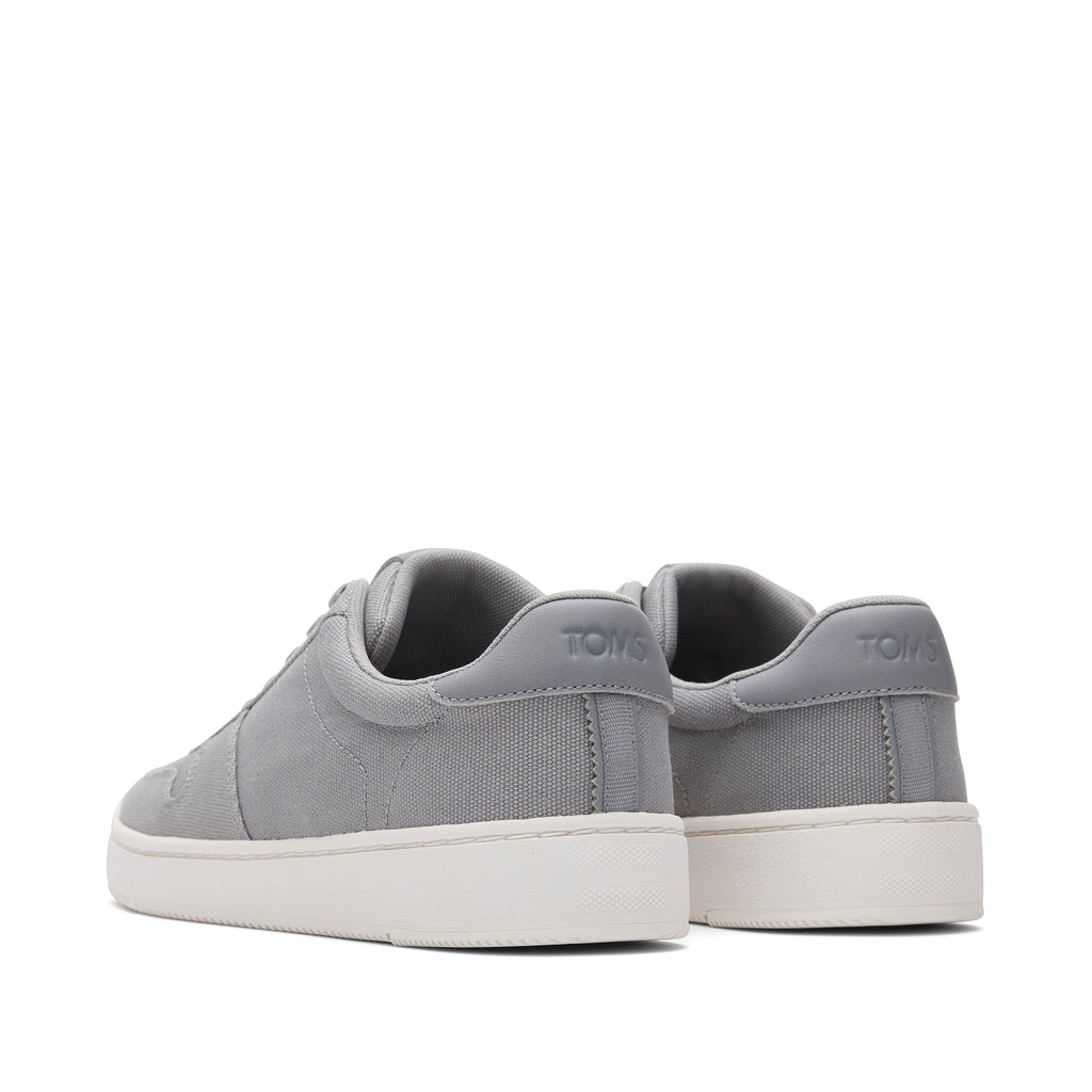 TRVL LITE Court Grey Heritage Canvas Sneaker Back View
