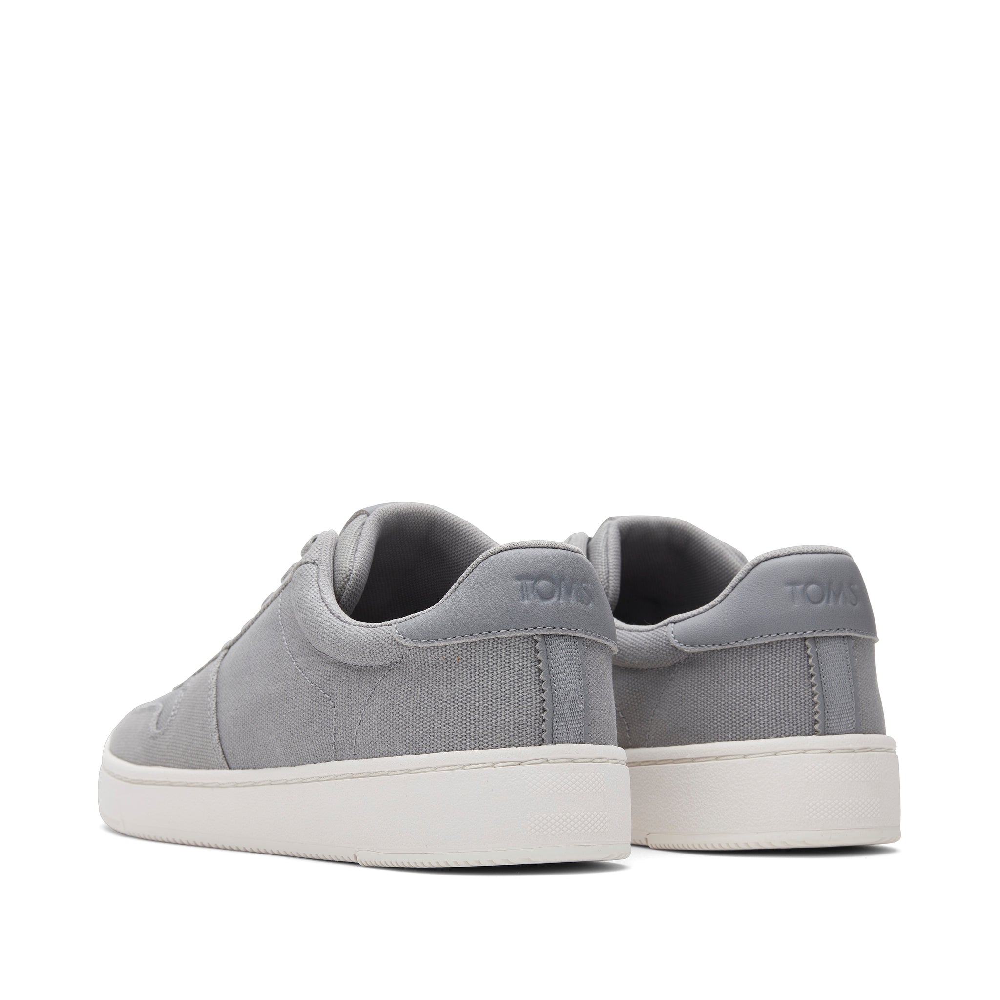 TRVL LITE Court Grey Heritage Canvas Sneaker Back View