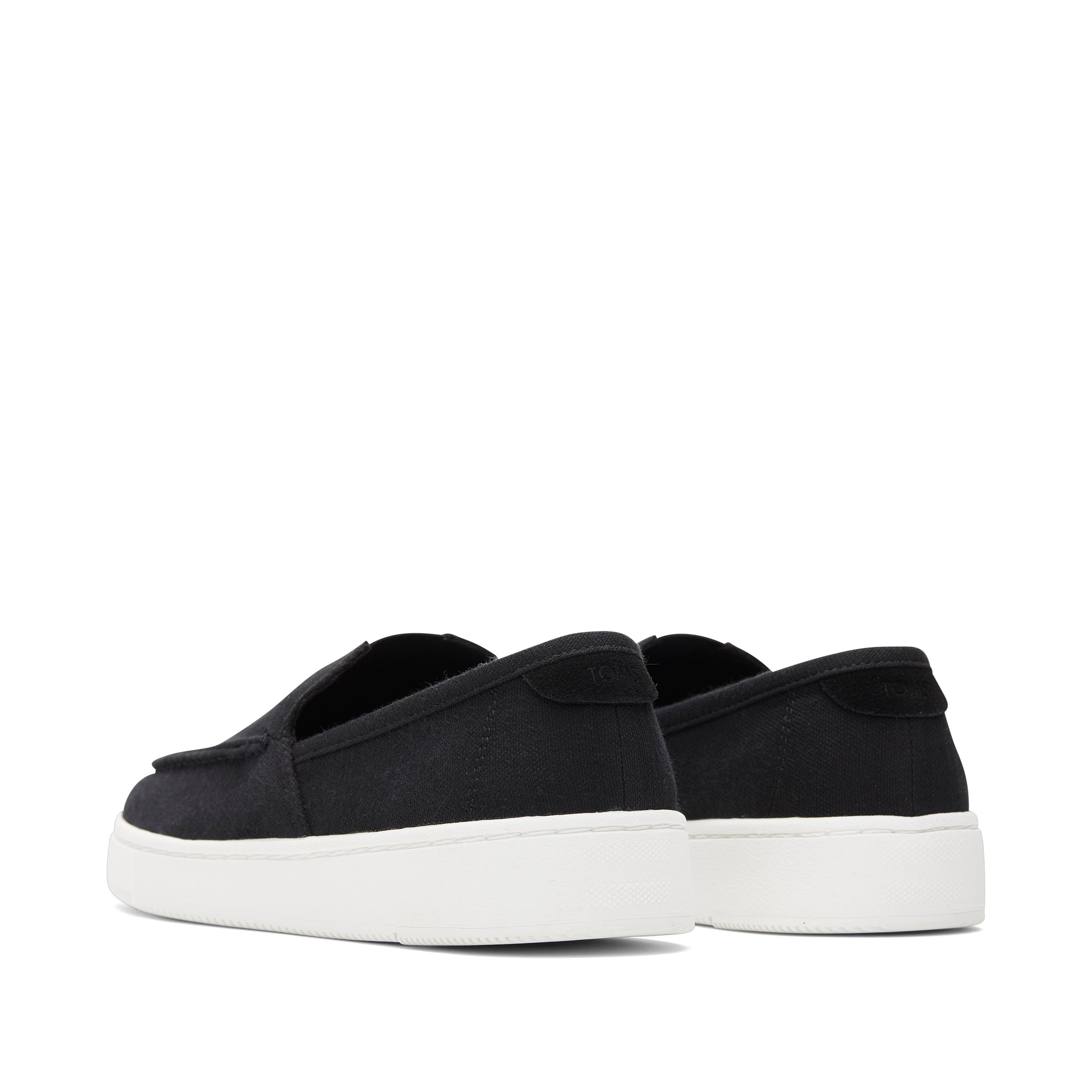 TRVL LITE Black Recycled Cotton Loafer Back View