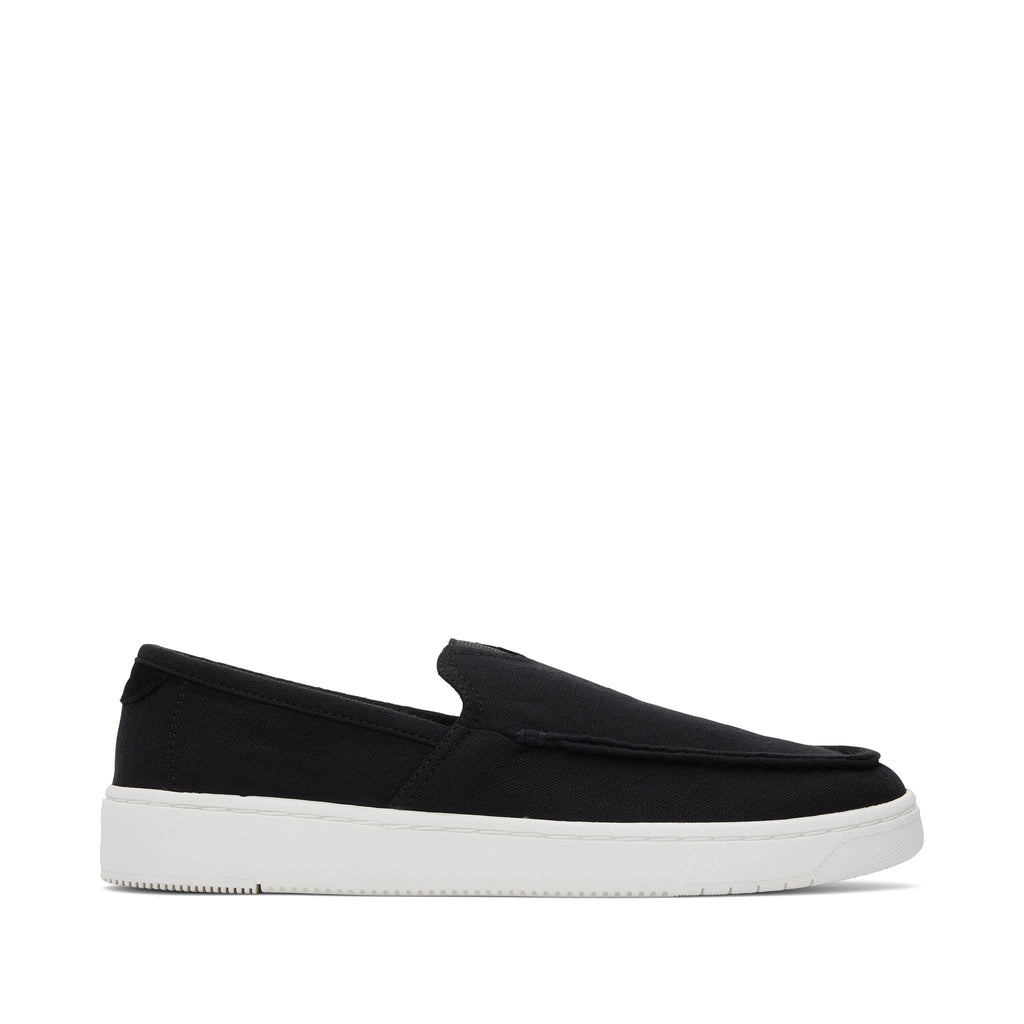 TRVL LITE Black Recycled Cotton Loafer Side View