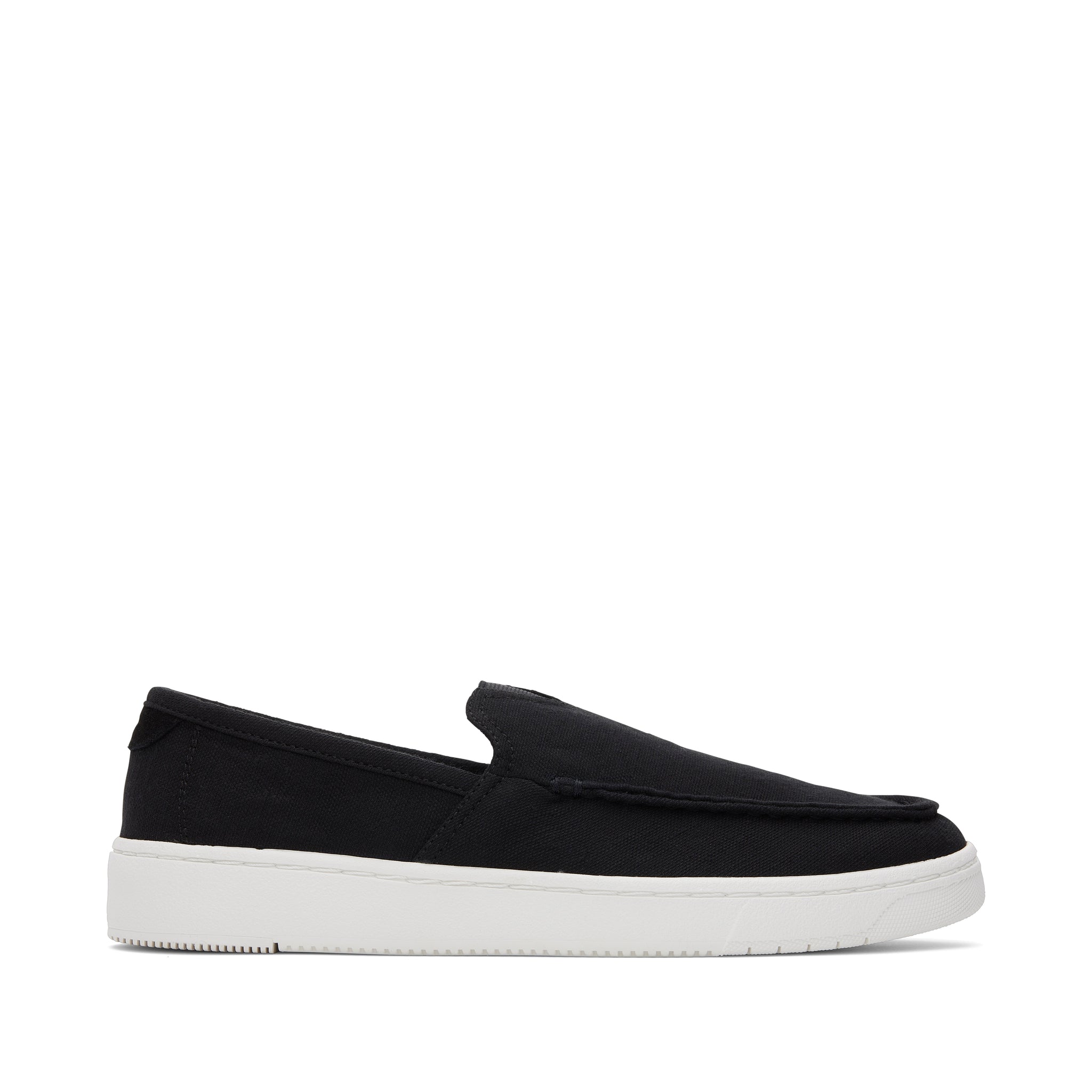 TRVL LITE Black Recycled Cotton Loafer Side View