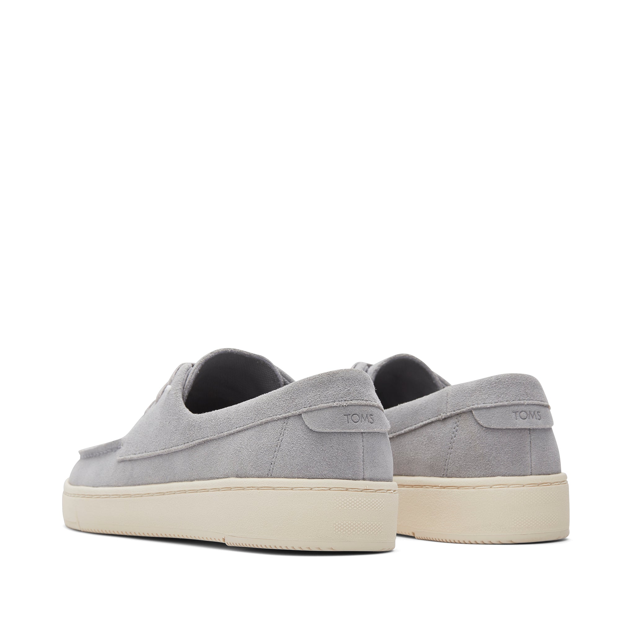TRVL LITE London Grey Suede Loafer Back View