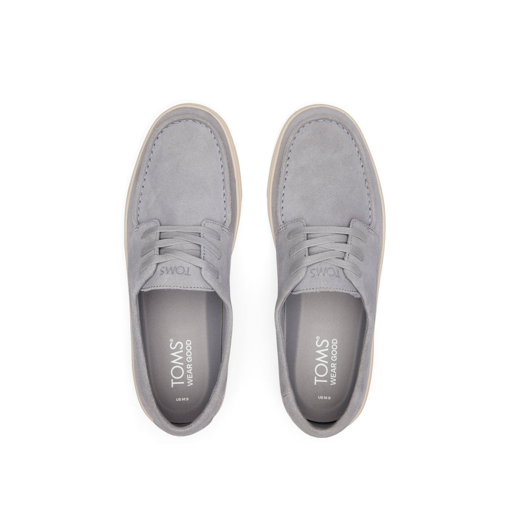 TRVL LITE London Grey Suede Loafer Top View