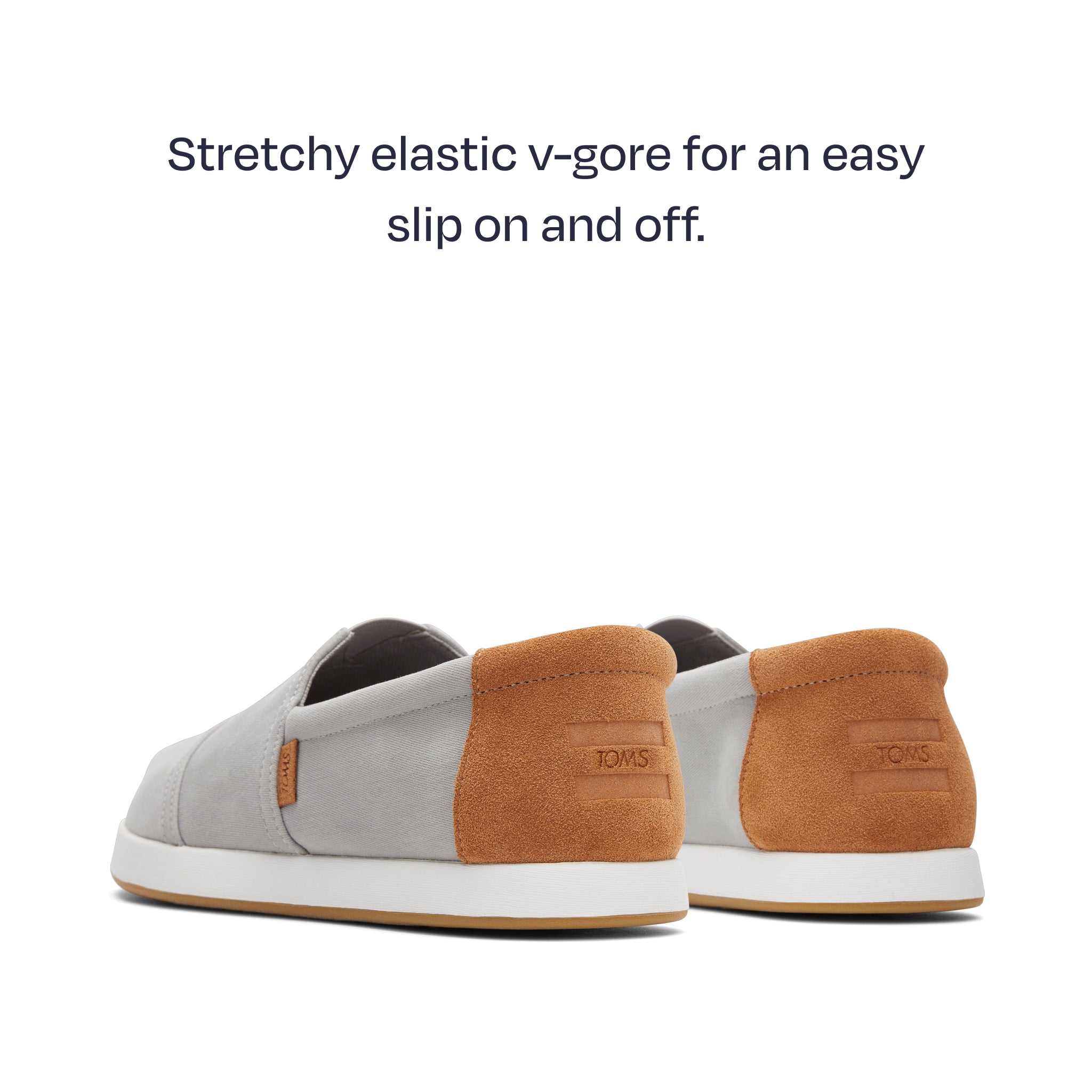 alp fwd back heel shot - stretchy elastic v gore for an easy slip on and off
