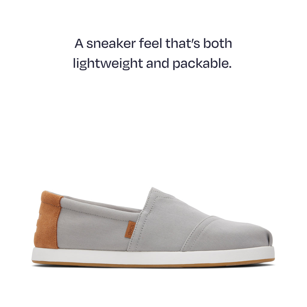 alp fwd side shot - a sneaker feel that's both lightweight and packable
