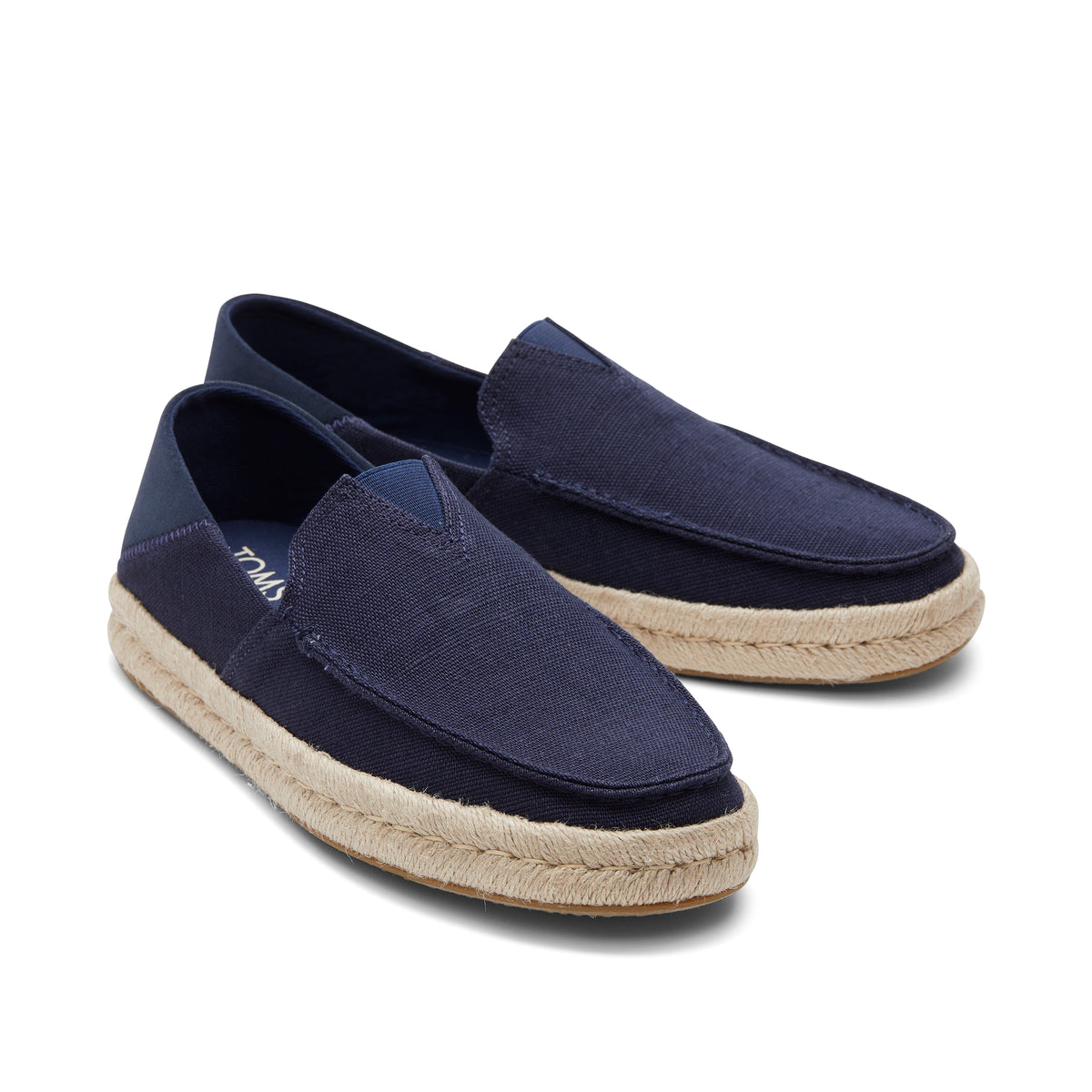 Mens Alonso Navy Heritage Canvas Rope Loafer Espadrille – TOMS.com