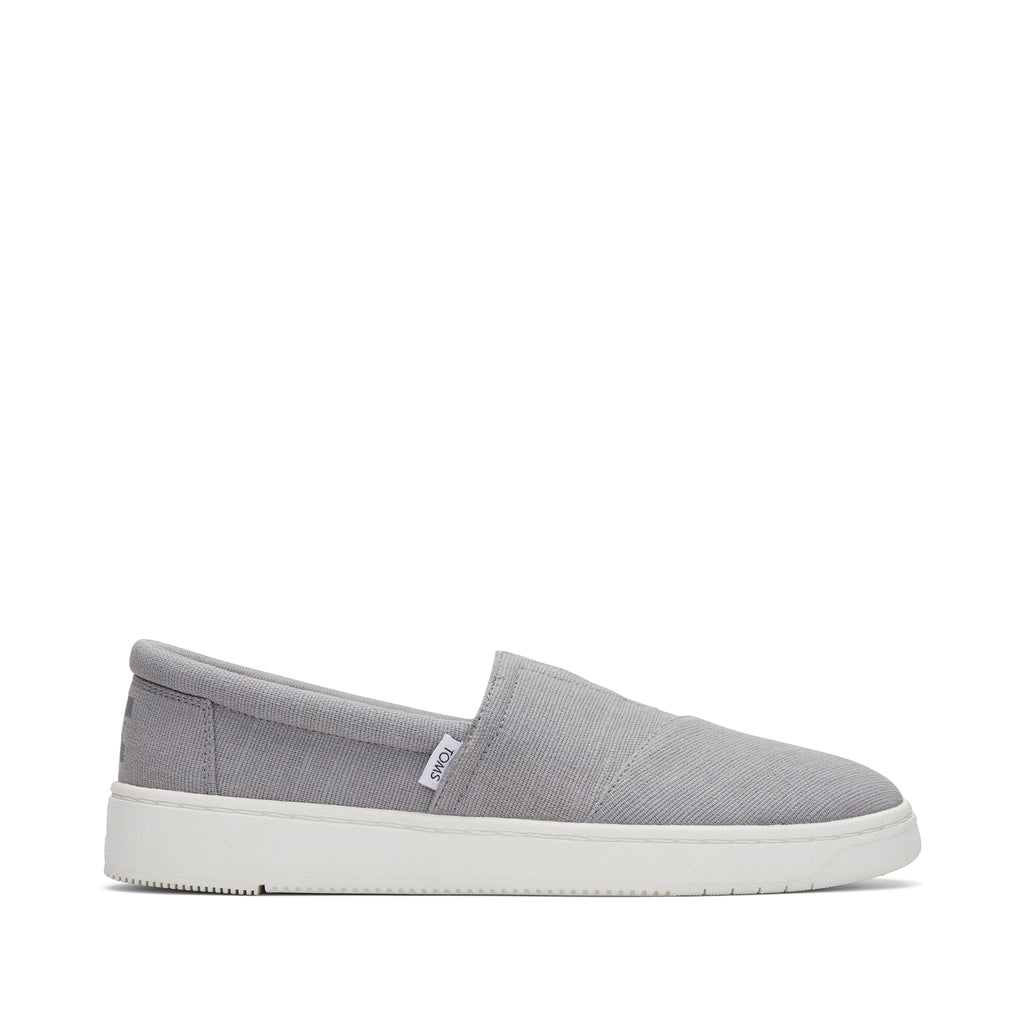 TRVL LITE Alpargata Grey Slip On Sneaker Side View