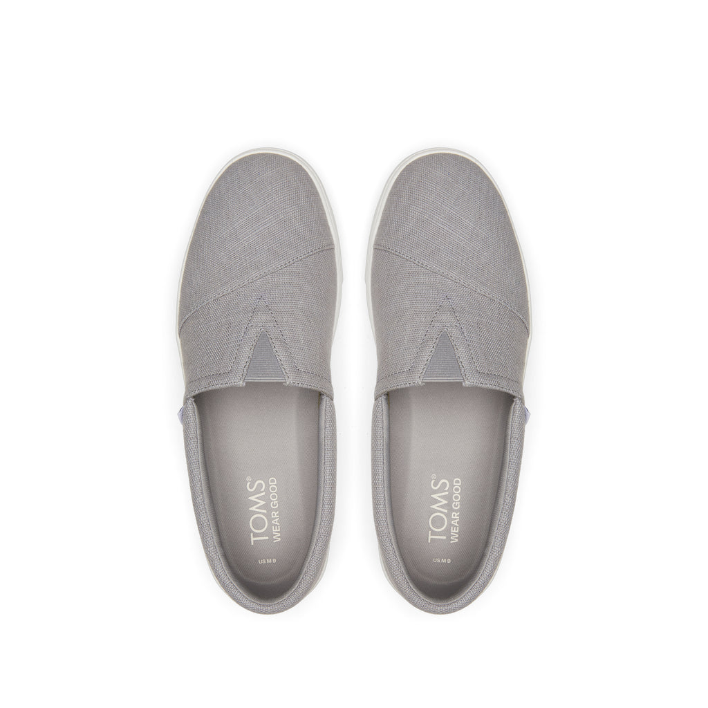 TRVL LITE Alpargata Grey Slip On Sneaker Top View