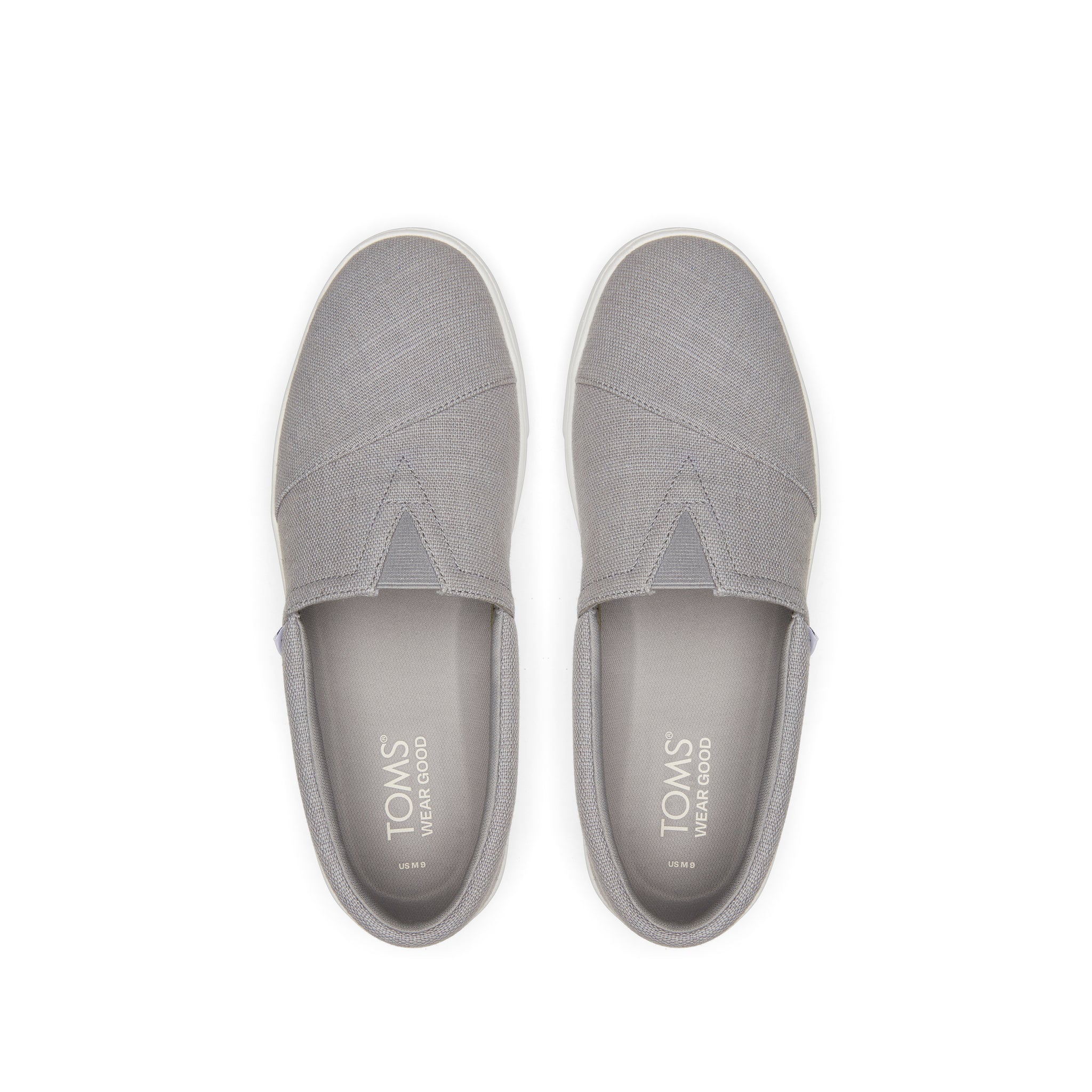 TRVL LITE Alpargata Grey Slip On Sneaker Top View