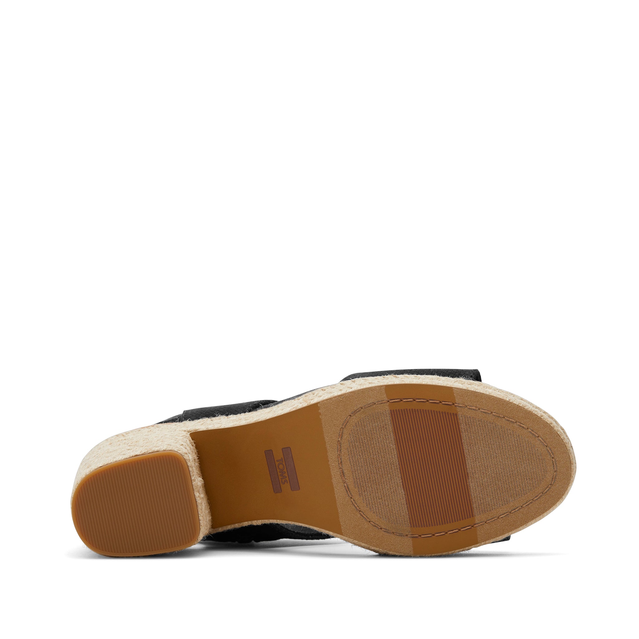 Majorca Rope Black Platform Sandal Bottom Sole View