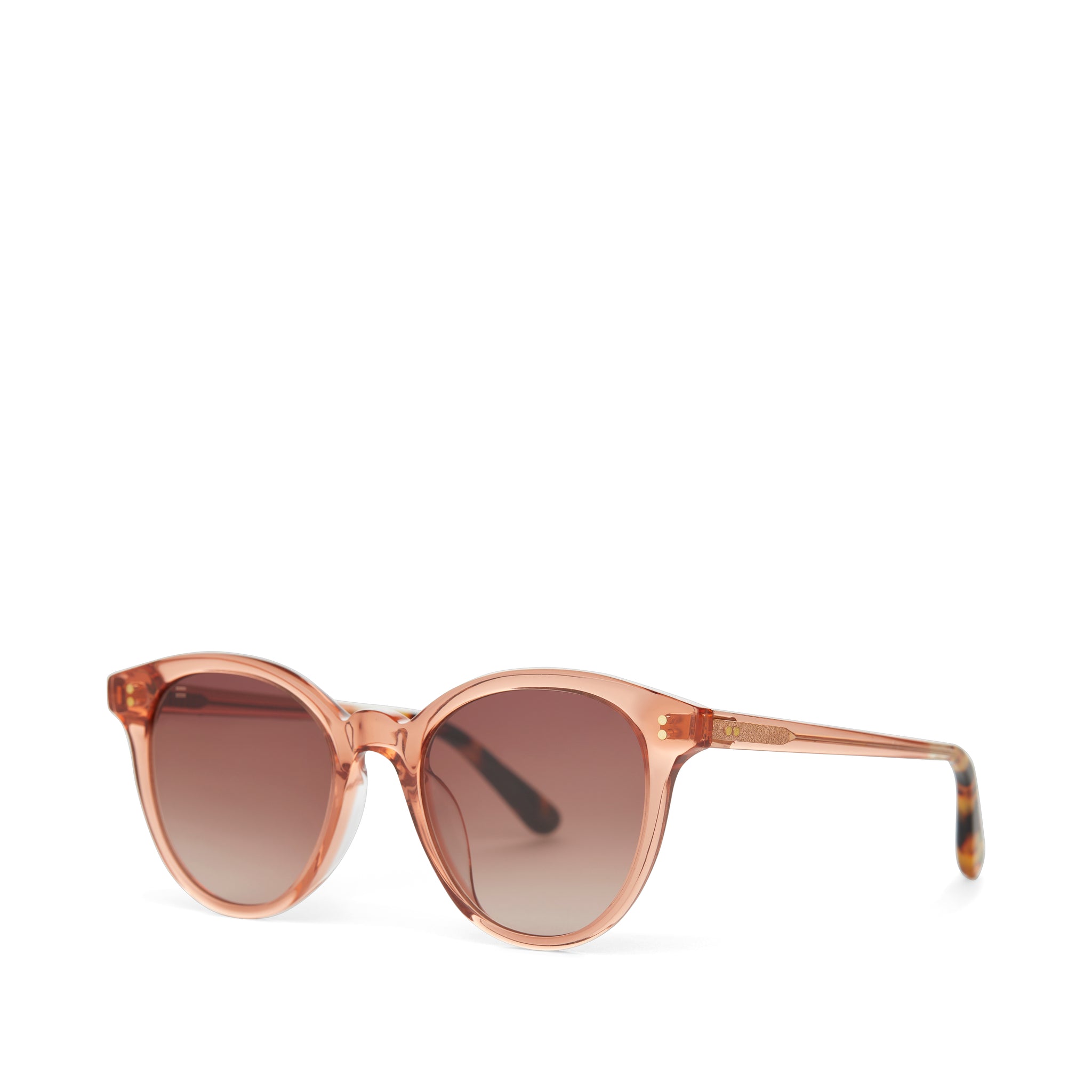 Aaryn Apricot Handcrafted Sunglasses Side View