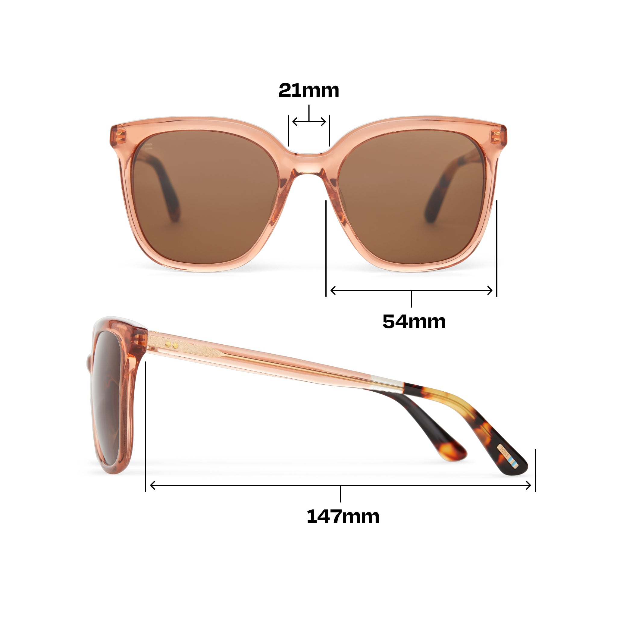 Unisex Charmaine Apricot Brown Sunglass – TOMS.com