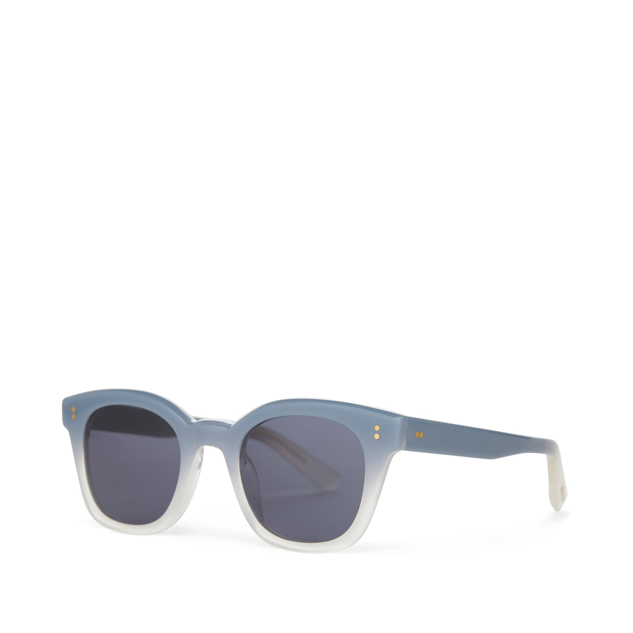 Rome Chalky Blue Fade Handcrafted Sunglasses Side View