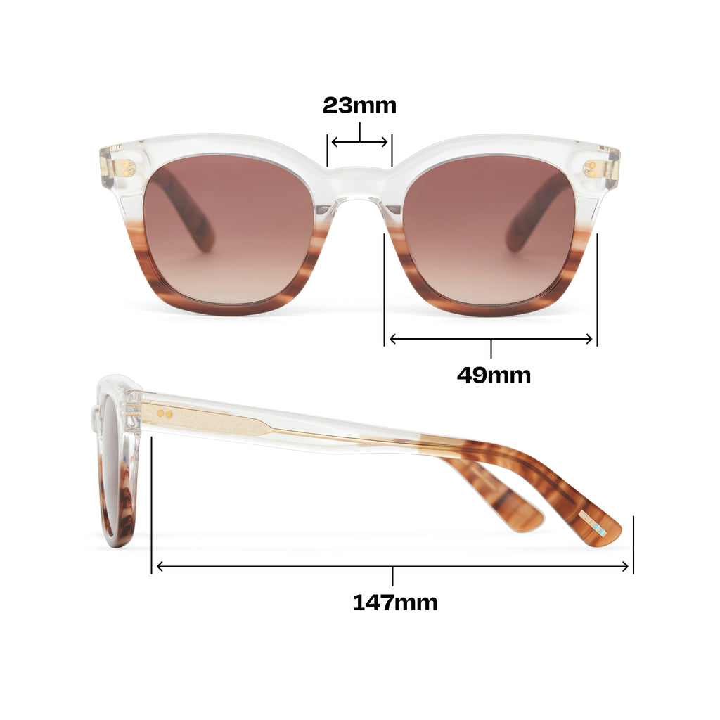 Rome Mocha Fade Handcrafted Sunglasses