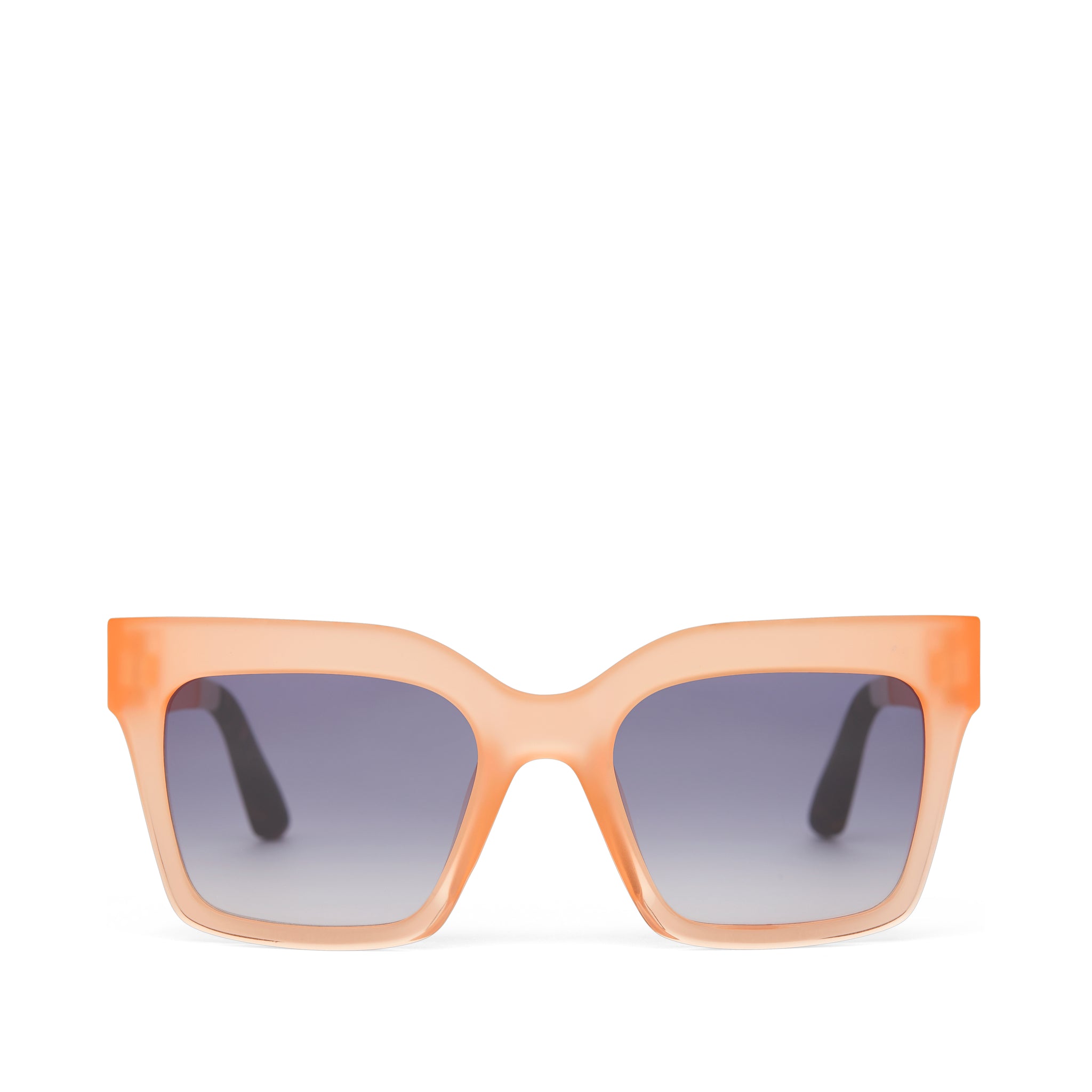 Adelaide Peach Crystal Fade Traveler Sunglasses Front View