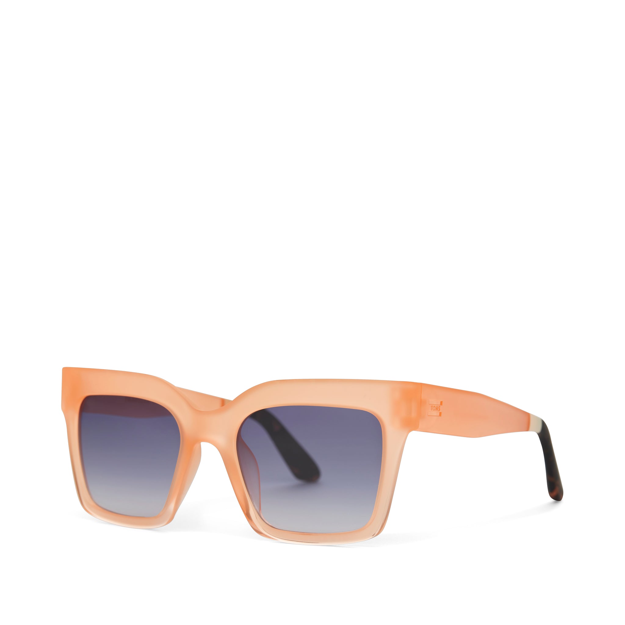 Adelaide Peach Crystal Fade Traveler Sunglasses Side View