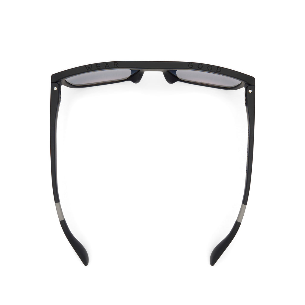 Jett Matte Black Traveler Sunglasses Top View