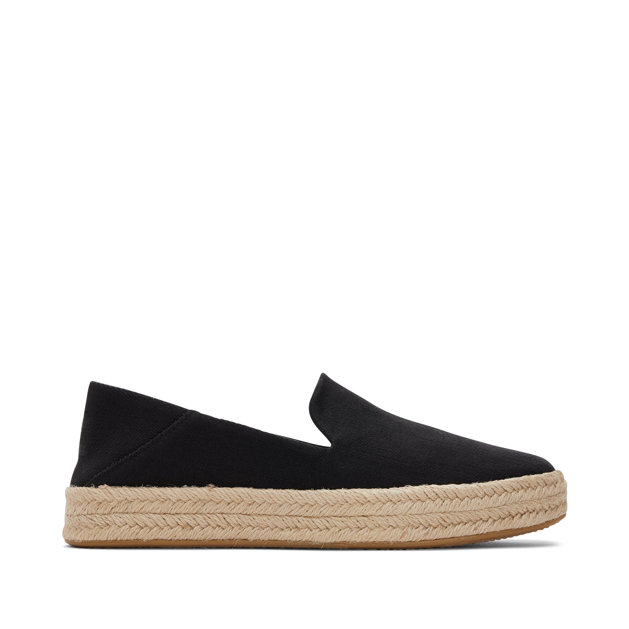 Womens Carolina Black Twill Espadrille