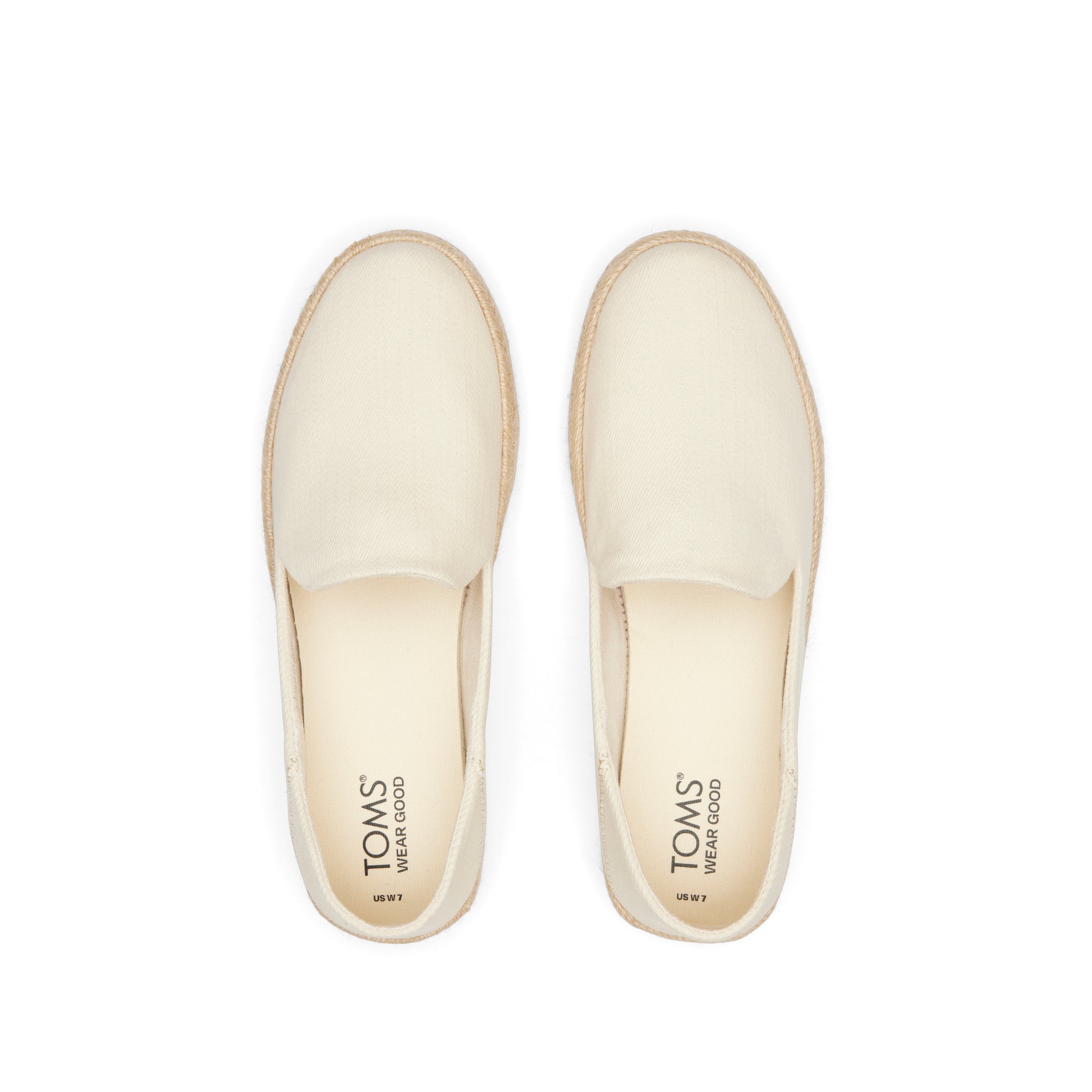 Carolina Natural Twill Espadrille Top View