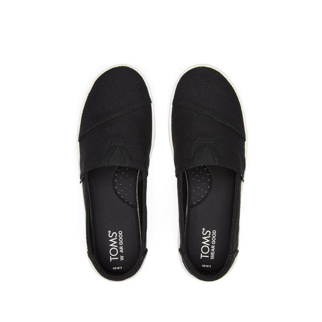 Verona Black Slip On Sneaker Top View