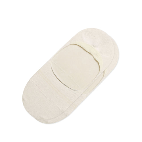 Ultimate No Show Natural Cashmere Socks Front View