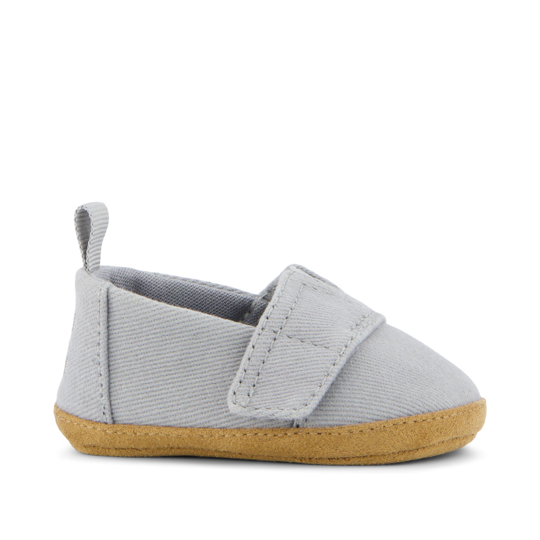 Layette Alpargata Ultimate Grey Vintage Twill Toddler Crib Shoe Side View