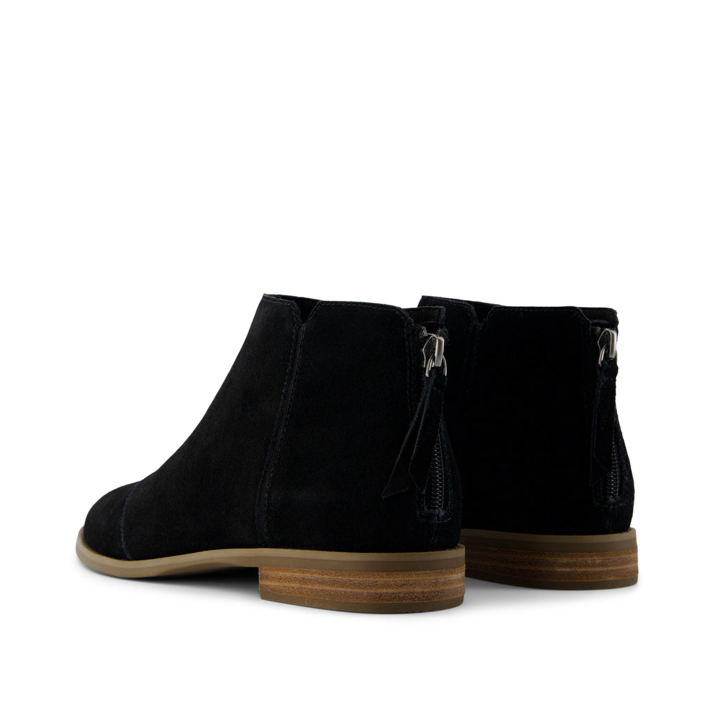 Rylie Black Suede Boot Back View