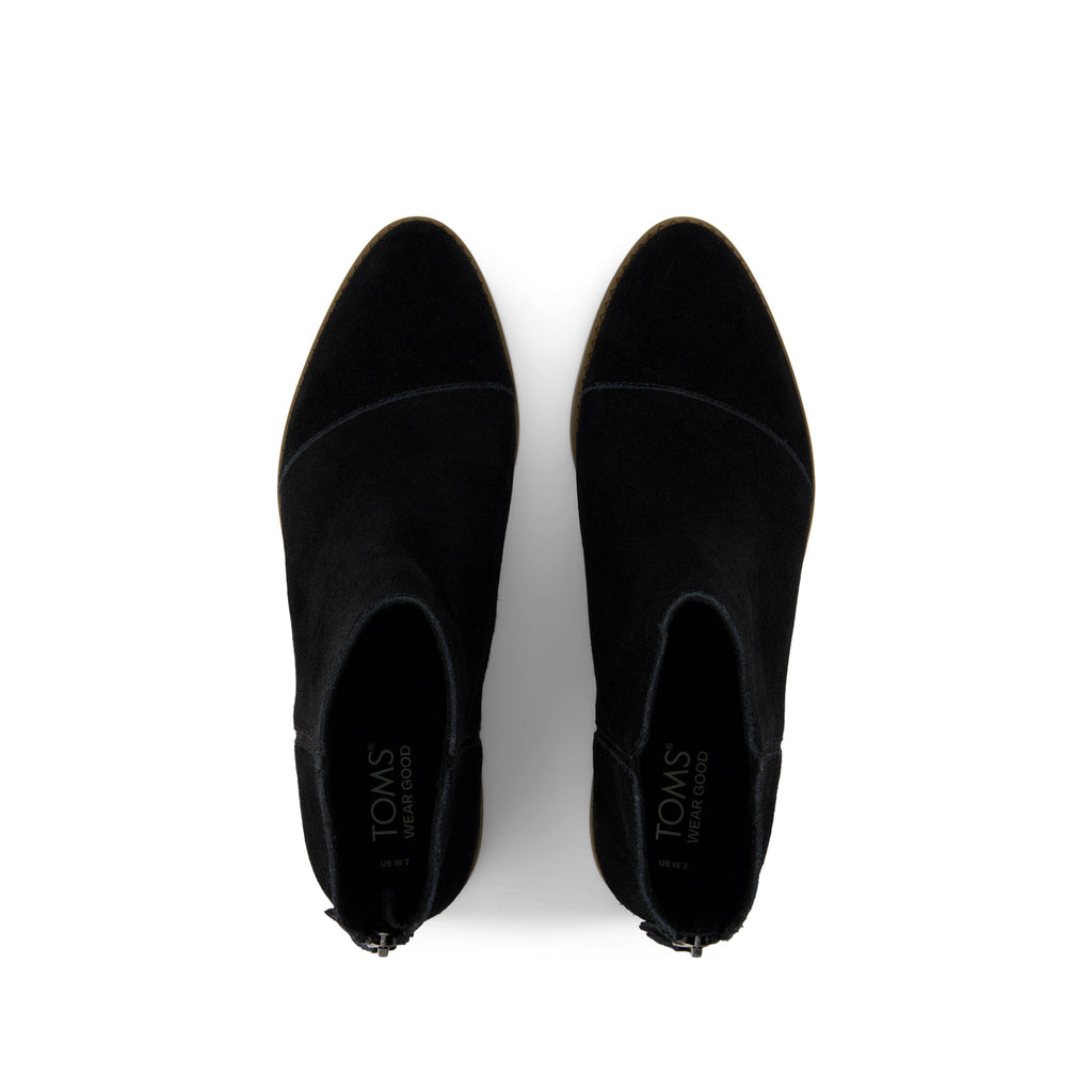 Rylie Black Suede Boot Top View