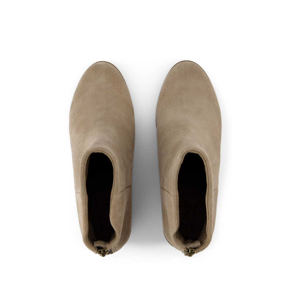 Casey Wedge Boot - Dune Suede Top View