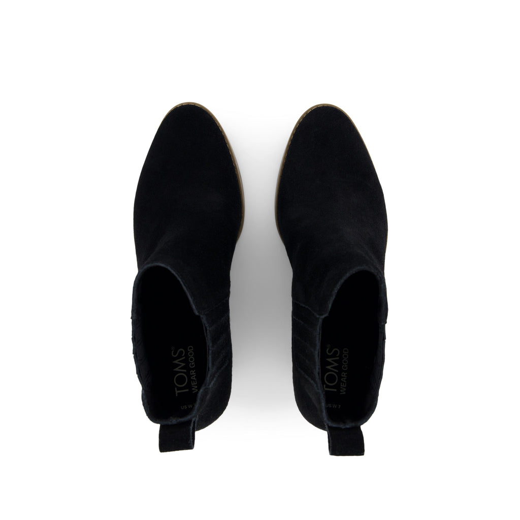 Noa Black Suede Boot Top View