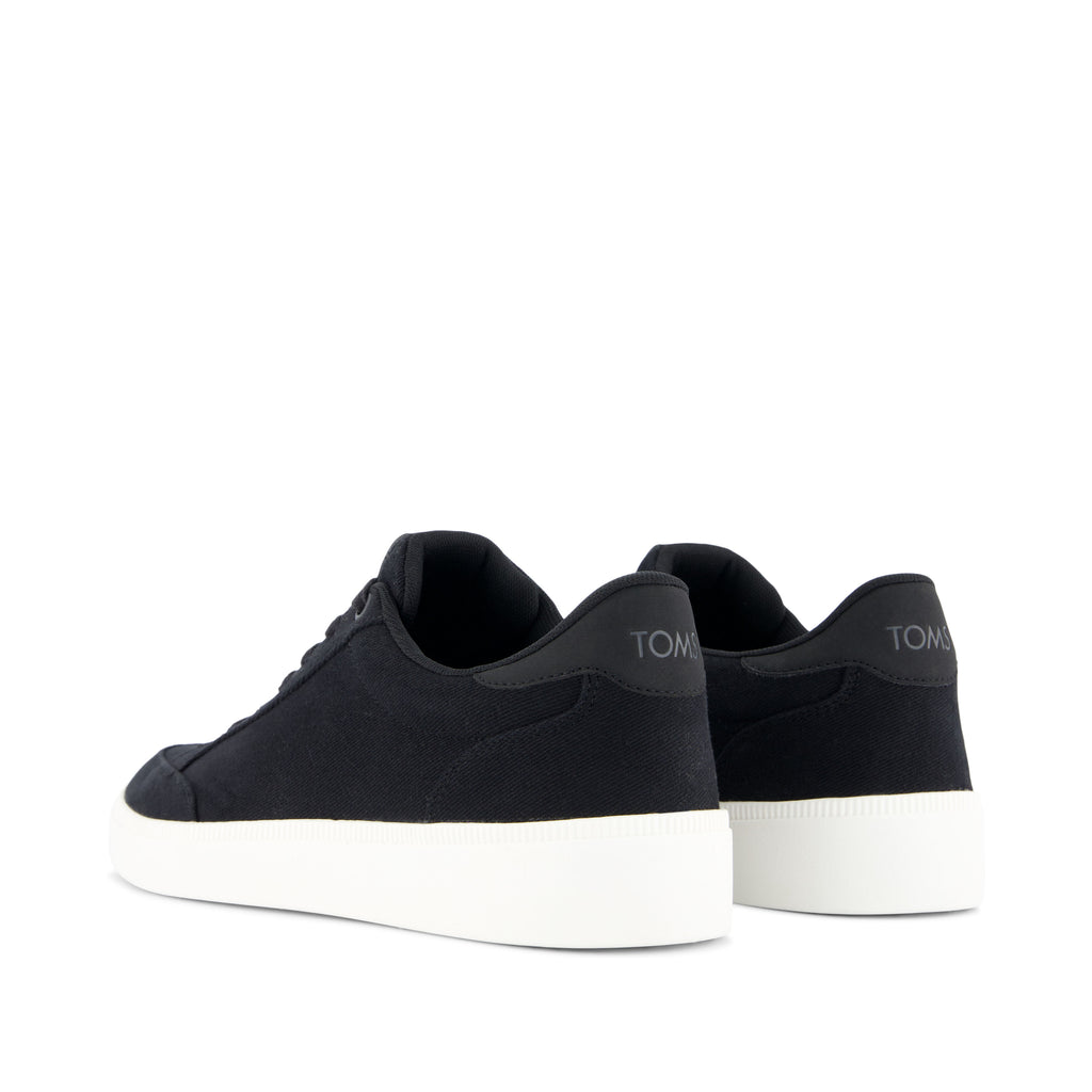 TRVL LITE Rio Black Vintage Twill Sneaker Back View