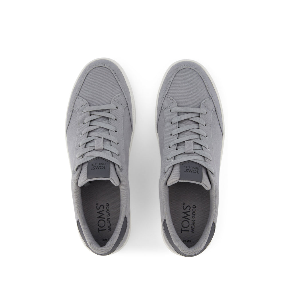 TRVL LITE Rio Grey Vintage Twill Sneaker Top View