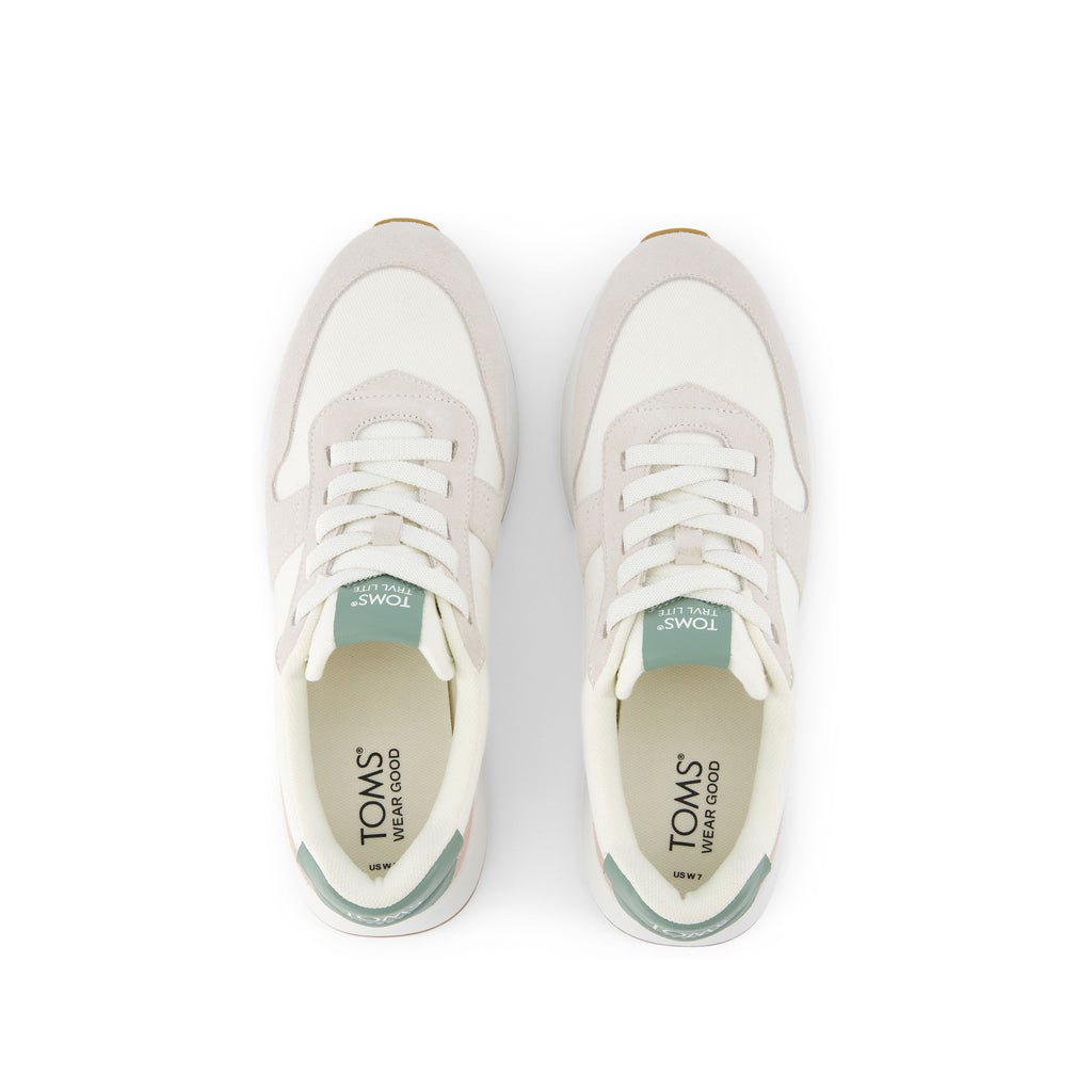 TRVL LITE Retro Runner Natural Vintage Twill Sneaker Top View
