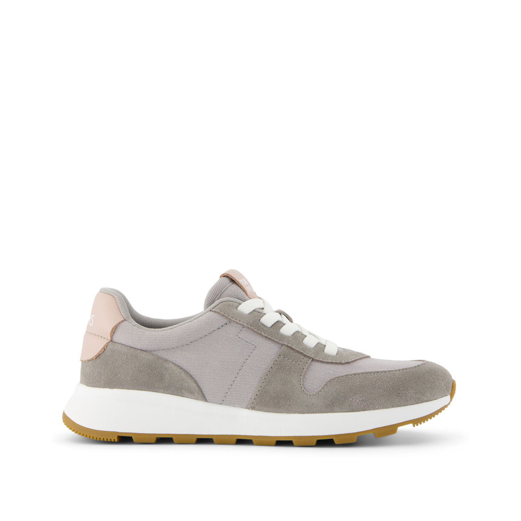 TRVL LITE Retro Runner Grey Water Repellent Sneaker Side View
