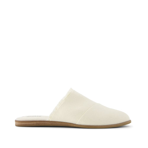 Jade Natural Fringe Canvas Flat Side View