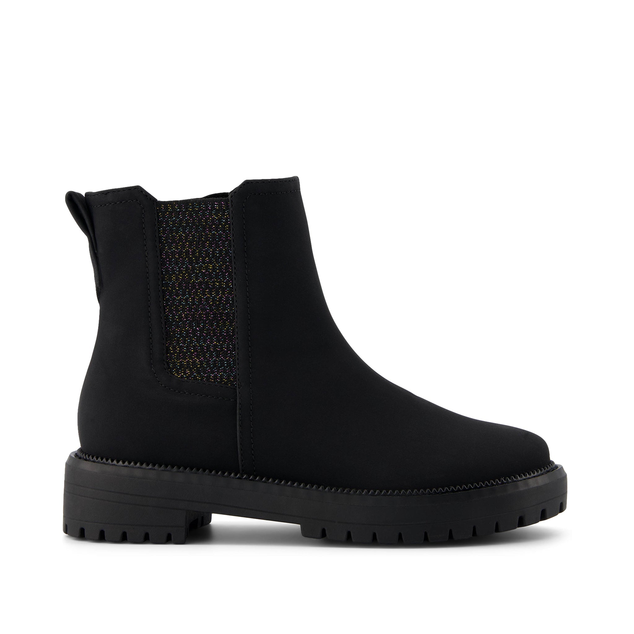 Bennet Kids Boot - Black Nubuck PU Side View