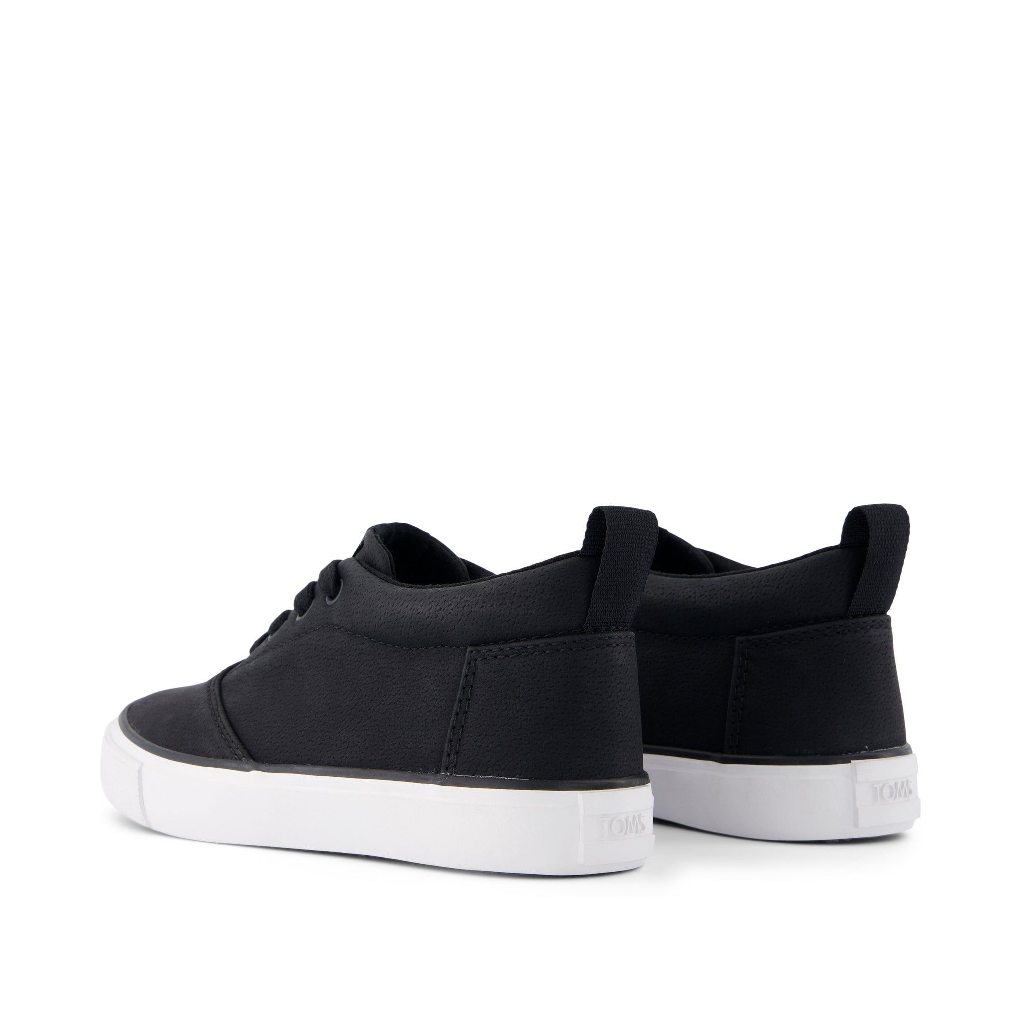 Youth Fenix Mid Black Suede Kids Sneaker Back View