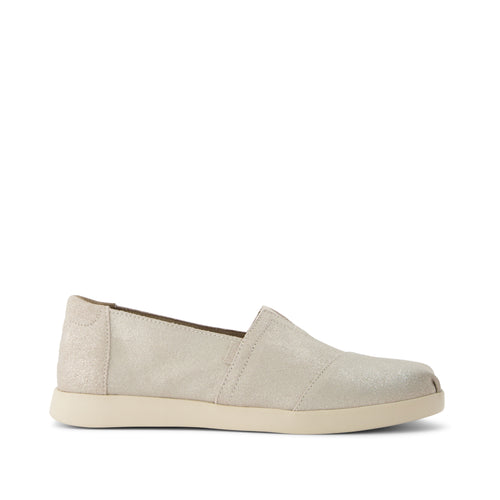 Alpargata Plus Champagne Metallic Suede Side View