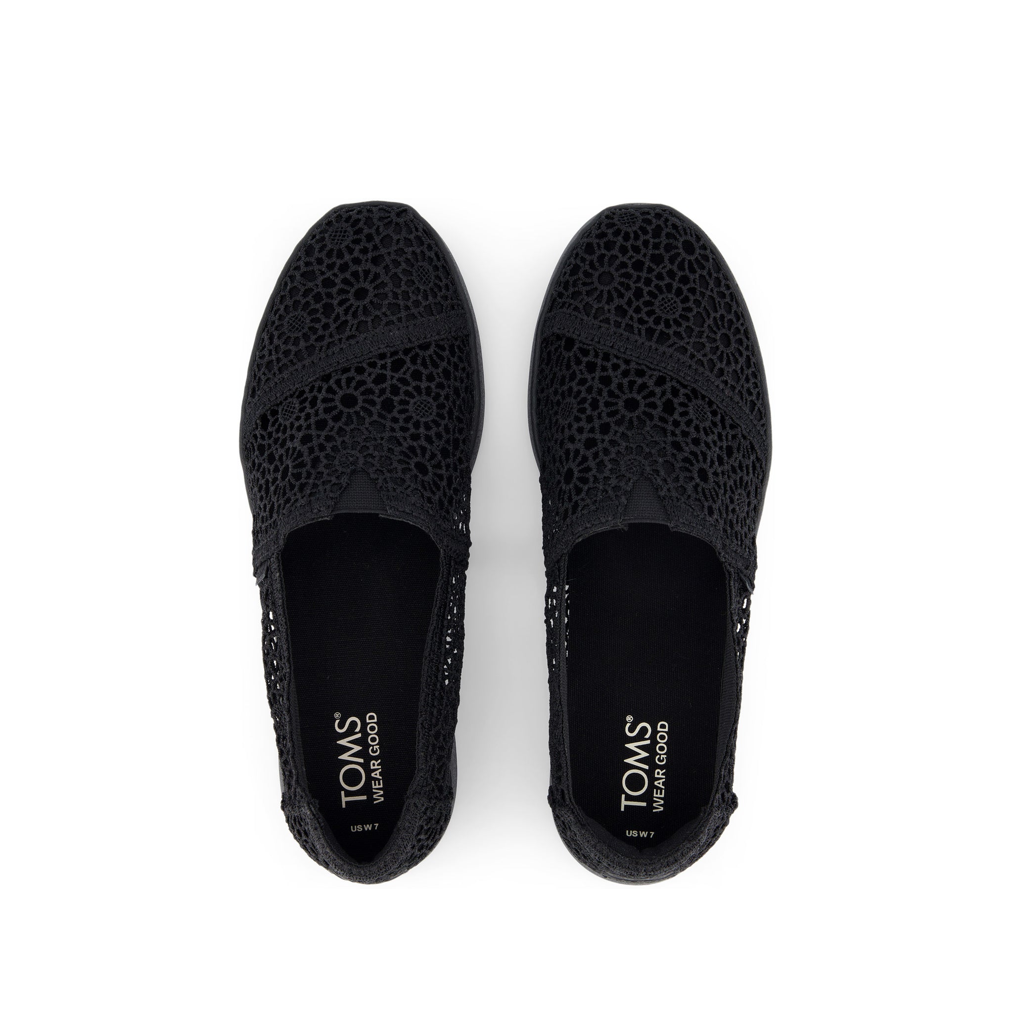 Womens Alpargata Plus Black Moroccan Crochet Espadrille – TOMS.com