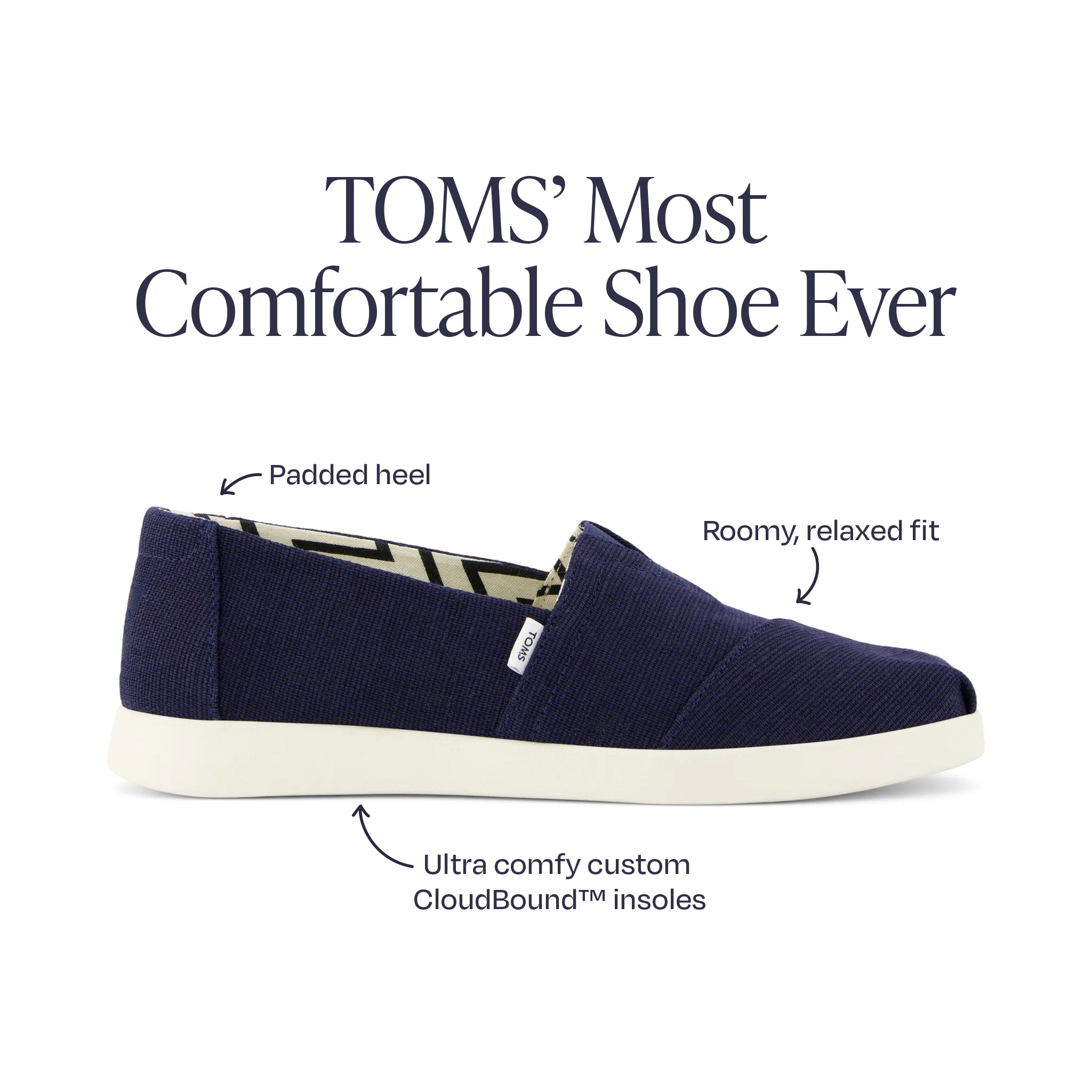 alpargata plus slip on shoe in navy features and benefits information