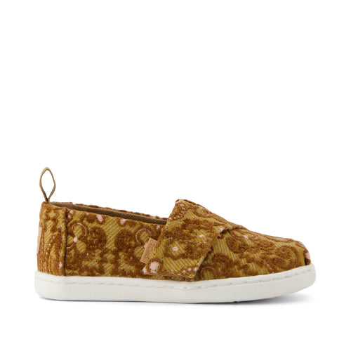 Alpargata Golden Honey Floral Brocade Toddler Shoe Side View