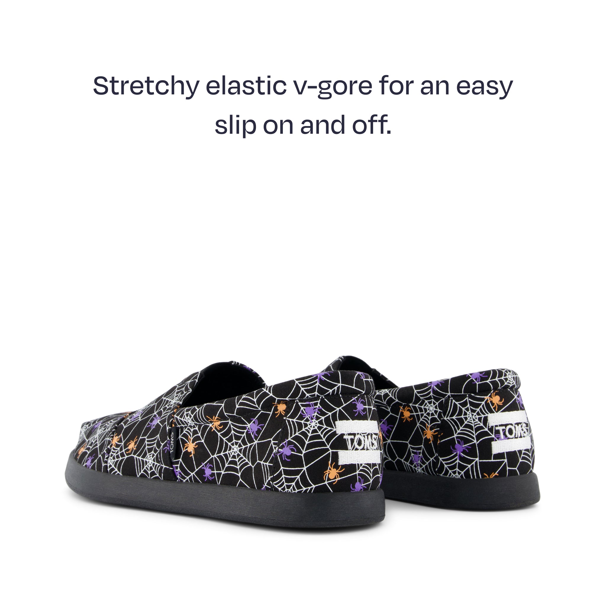 alp fwd back heel shot - stretchy elastic v gore for an easy slip on and off
