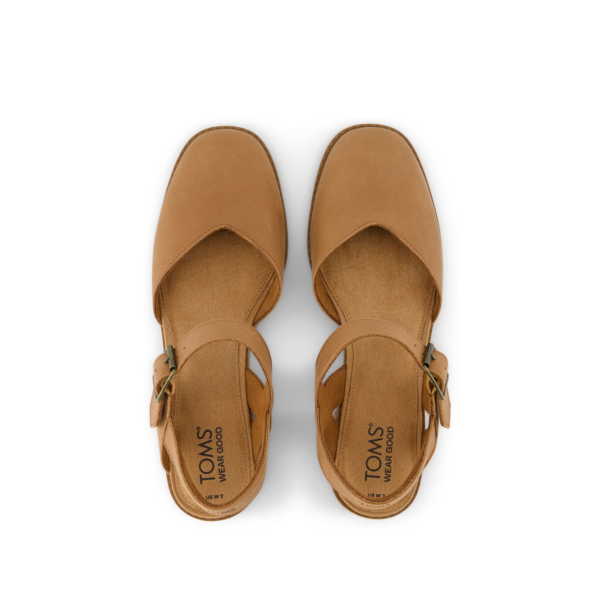 Jaclyn Brown Leather Heel Top View