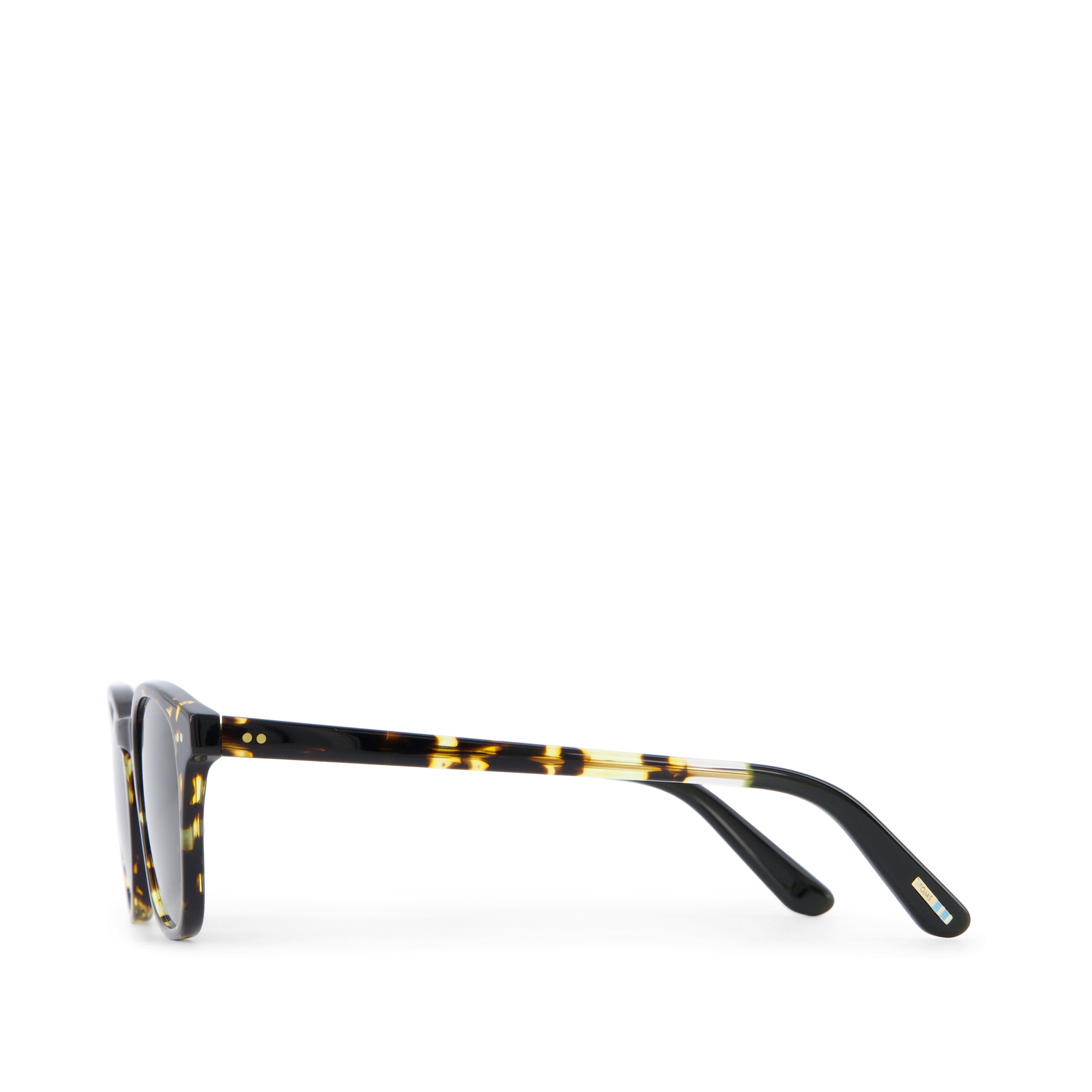 Wyatt Havana Tortoise Handcrafted Sunglasses Side View